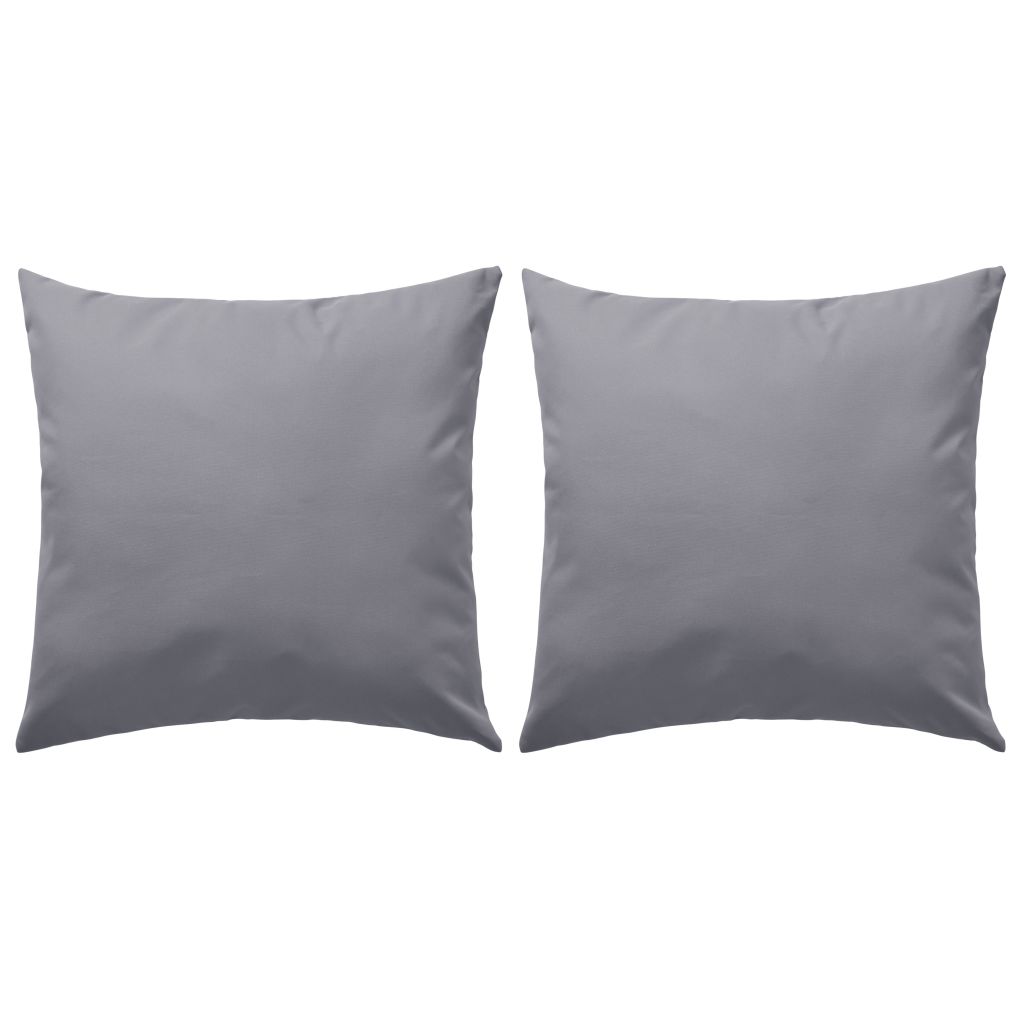 vidaXL Gartenkissen 2 Stk. 45 x 45 cm Grau