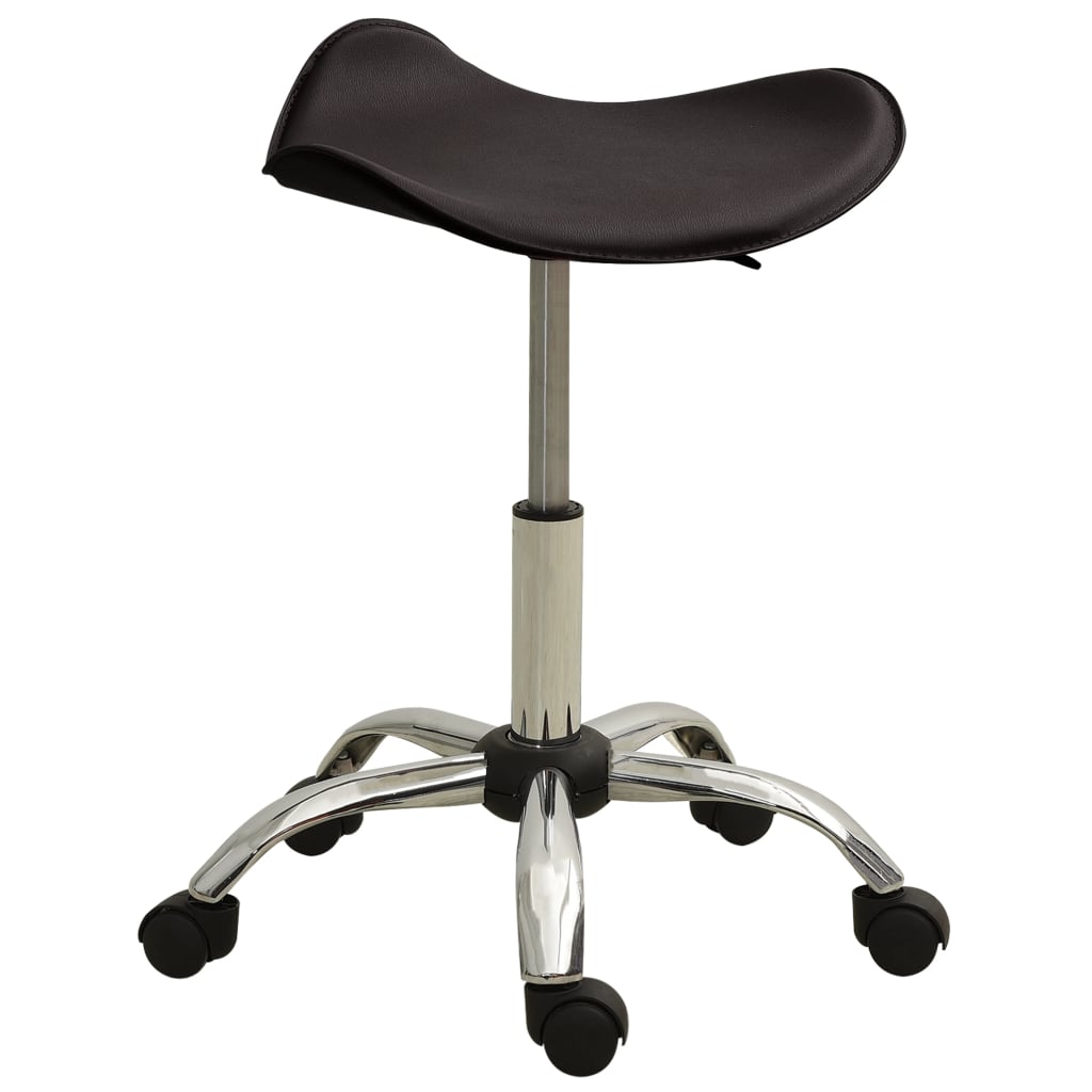 vidaXL Friseur Rollhocker Braun Kunstleder