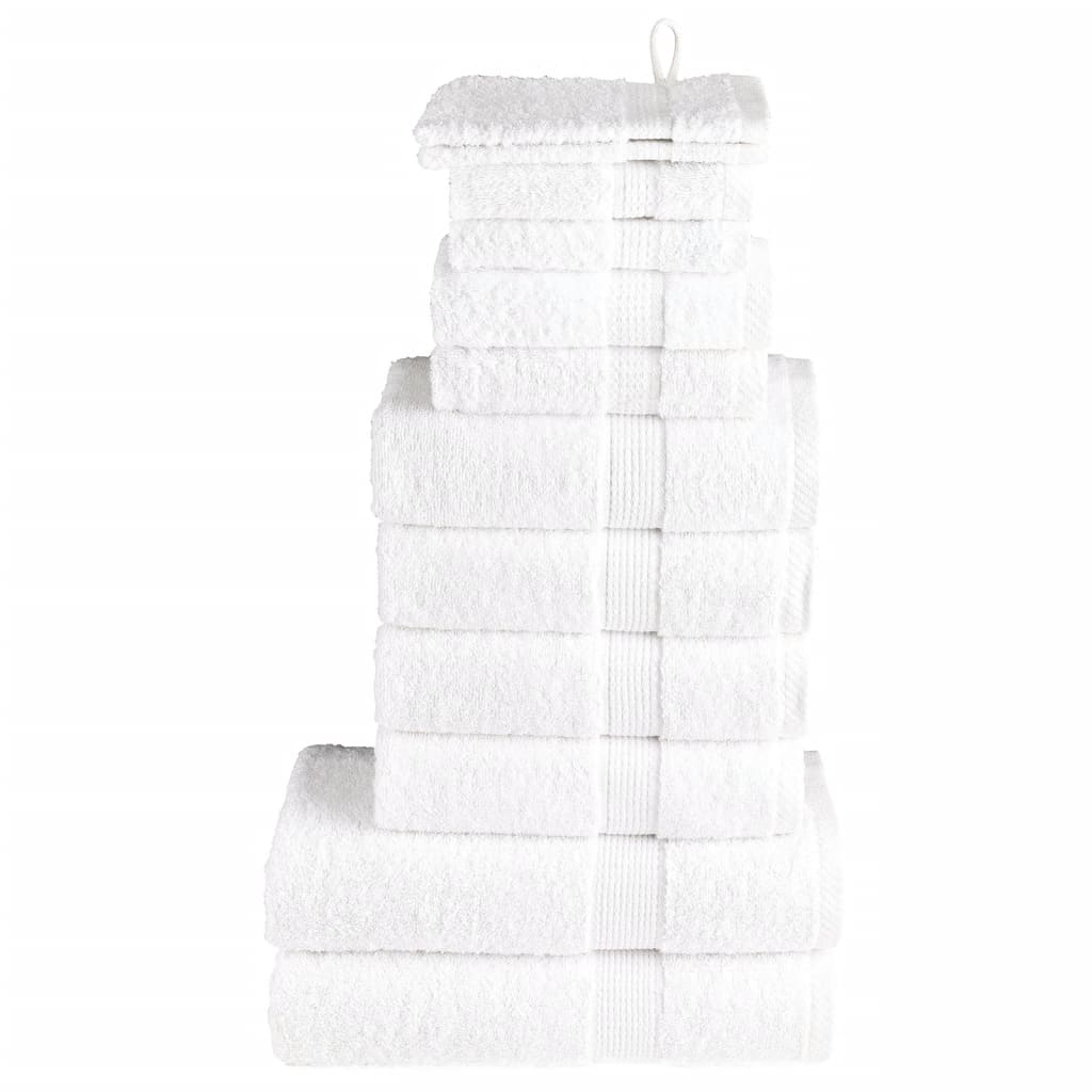 vidaXL 12 tlg. Premium-Handtuch-Set Weiß 600 g/m² 100% Baumwolle