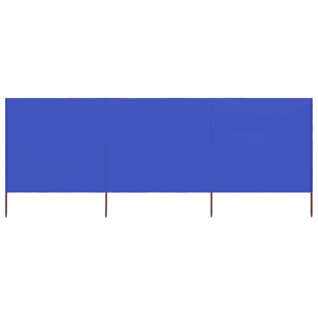 vidaXL 3-teiliges Windschutzgewebe 400 x 120 cm Azurblau