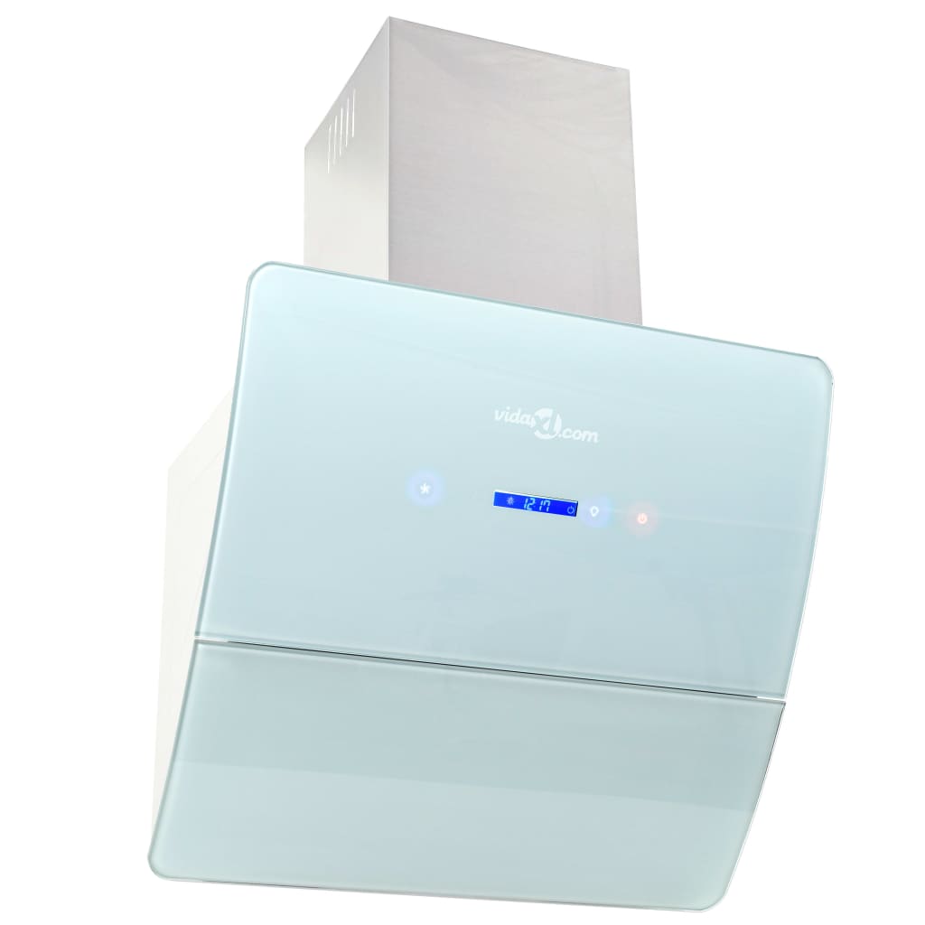vidaXL Wandhaube Edelstahl 756 m³/h 60 cm Weiß