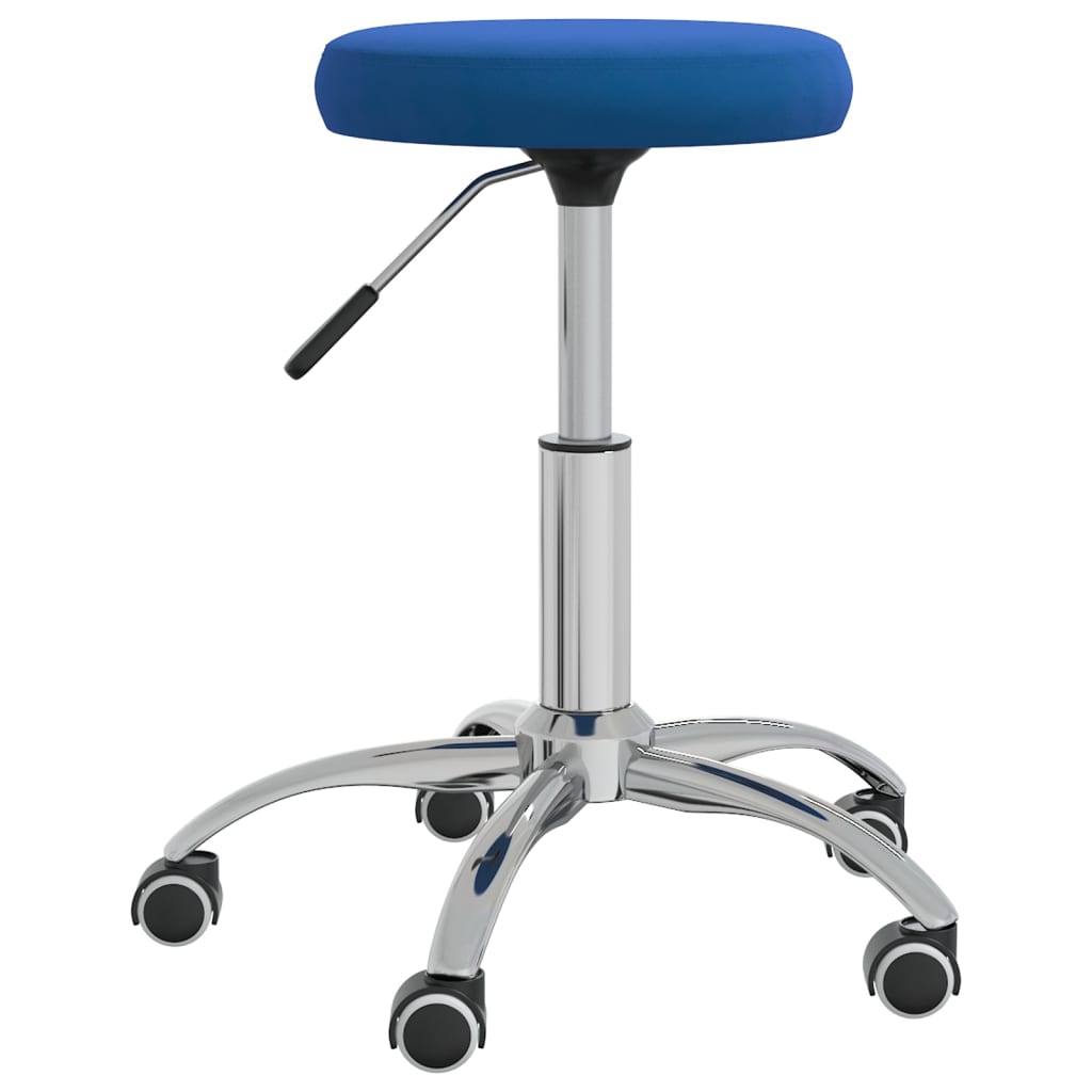 vidaXL Massagehocker Samt Blau