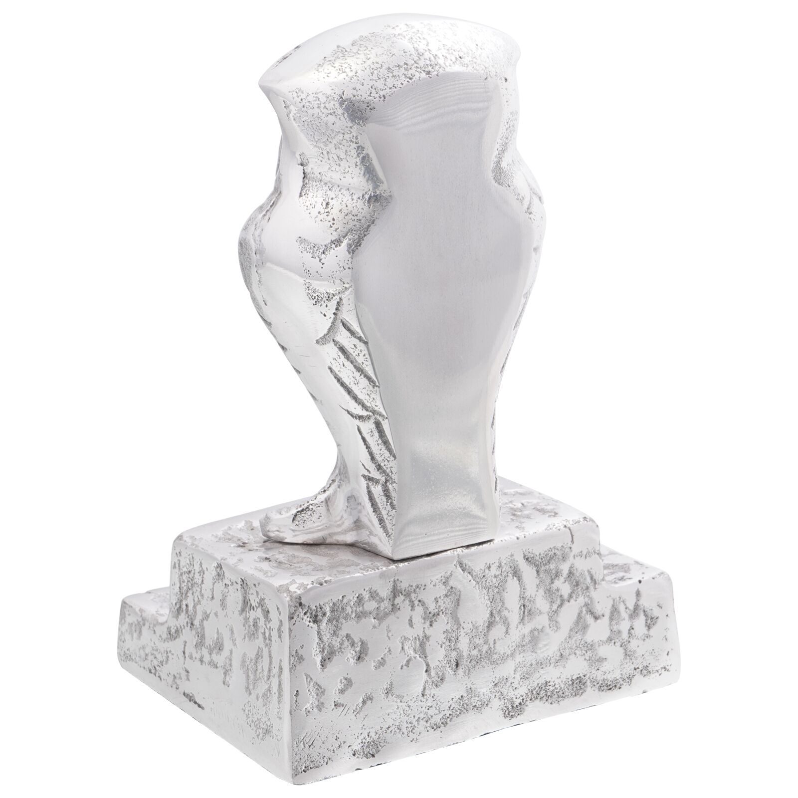 vidaXL Buchstützen 2 Stück Silber 12x9x19 cm Aluminium Eule