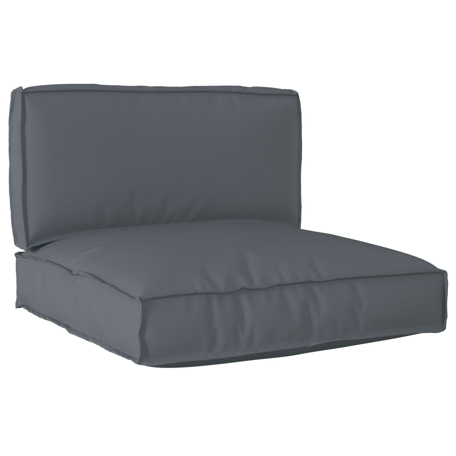 vidaXL 2-teiliges Pallet Cushion Set Anthrazit Oxford Stoff