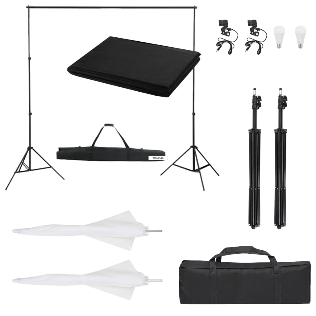 vidaXL Fotostudio-Set mit Beleuchtung und Hintergrund