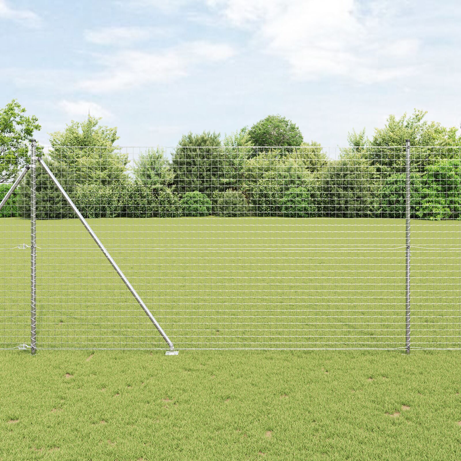 vidaXL Pfosten mit Spitze 26 Stück Ø32 mm 180 cm Verzinkter Stahl