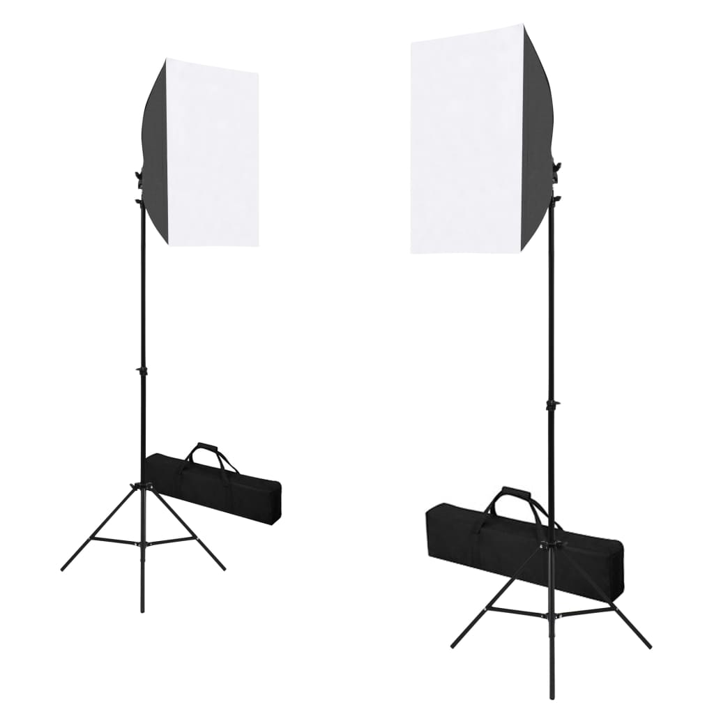 vidaXL Professionelle Studioleuchten 2 Stk. 40x60 cm Stahl Schwarz