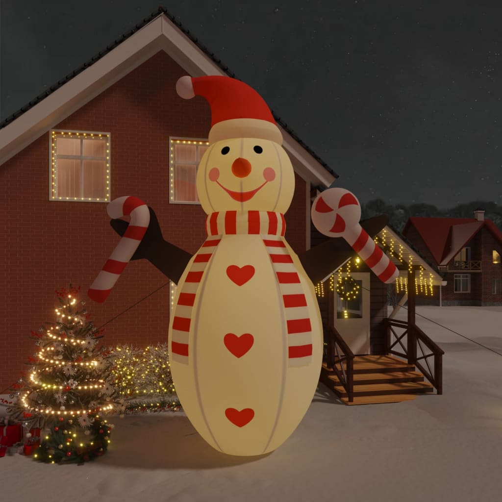 vidaXL Aufblasbarer Schneemann mit LEDs 630 cm
