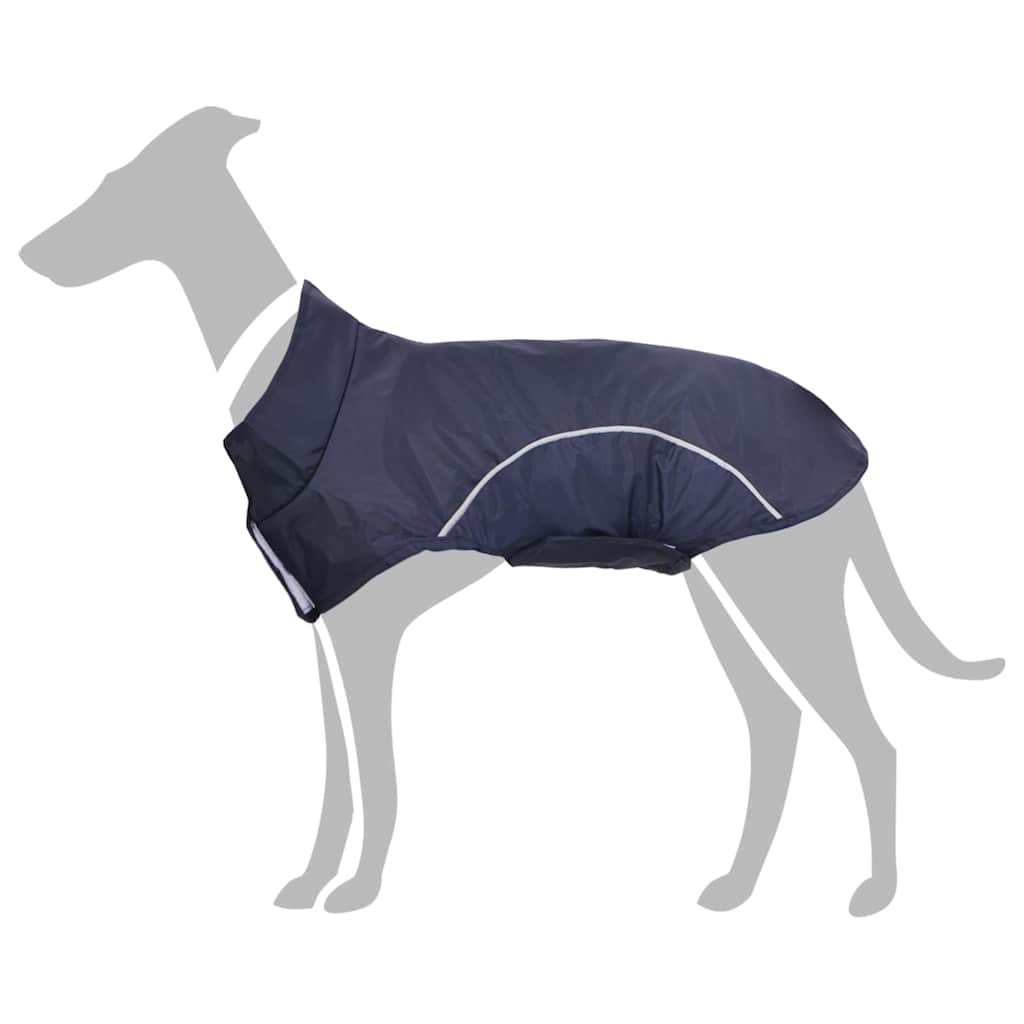 vidaXL Hunde Regenmantel mit Reflexstreifen Polyester Marineblau 3XL