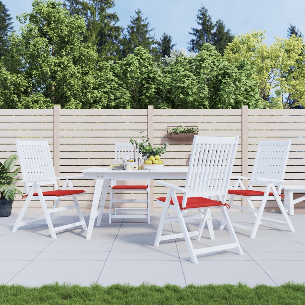  vidaXL Gartenstuhl-Kissen 4 Stk. Rot 40x40x3 cm Oxford-Gewebe