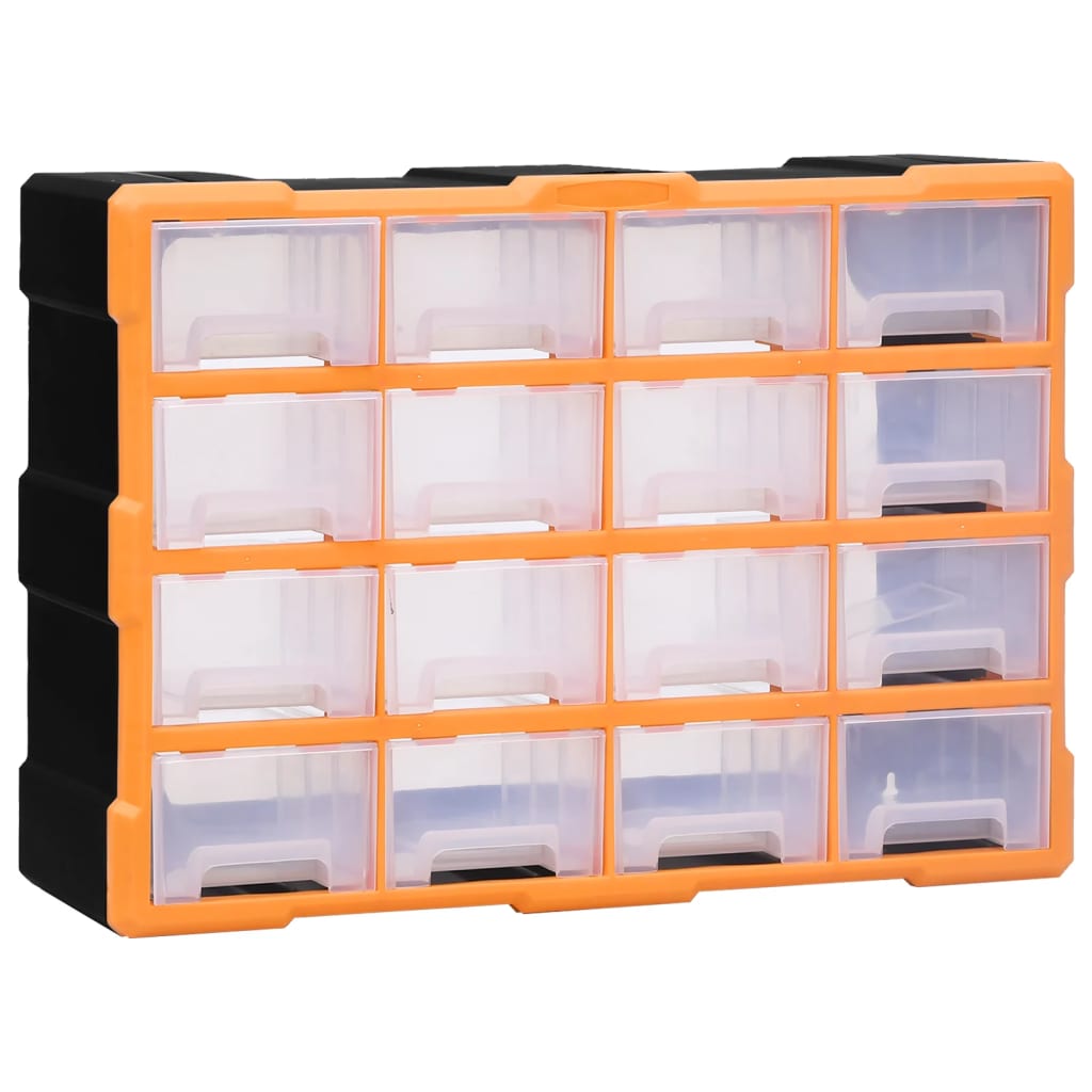 vidaXL Multi-Schubladen-Organizer 16 Schubladen 52x16x37 cm