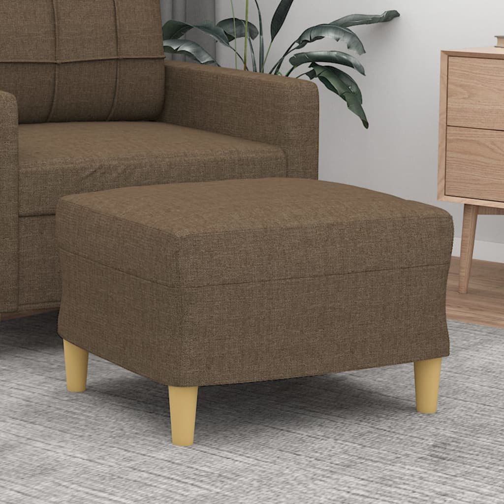 vidaXL Fußhocker Braun 60x50x41 cm Stoff