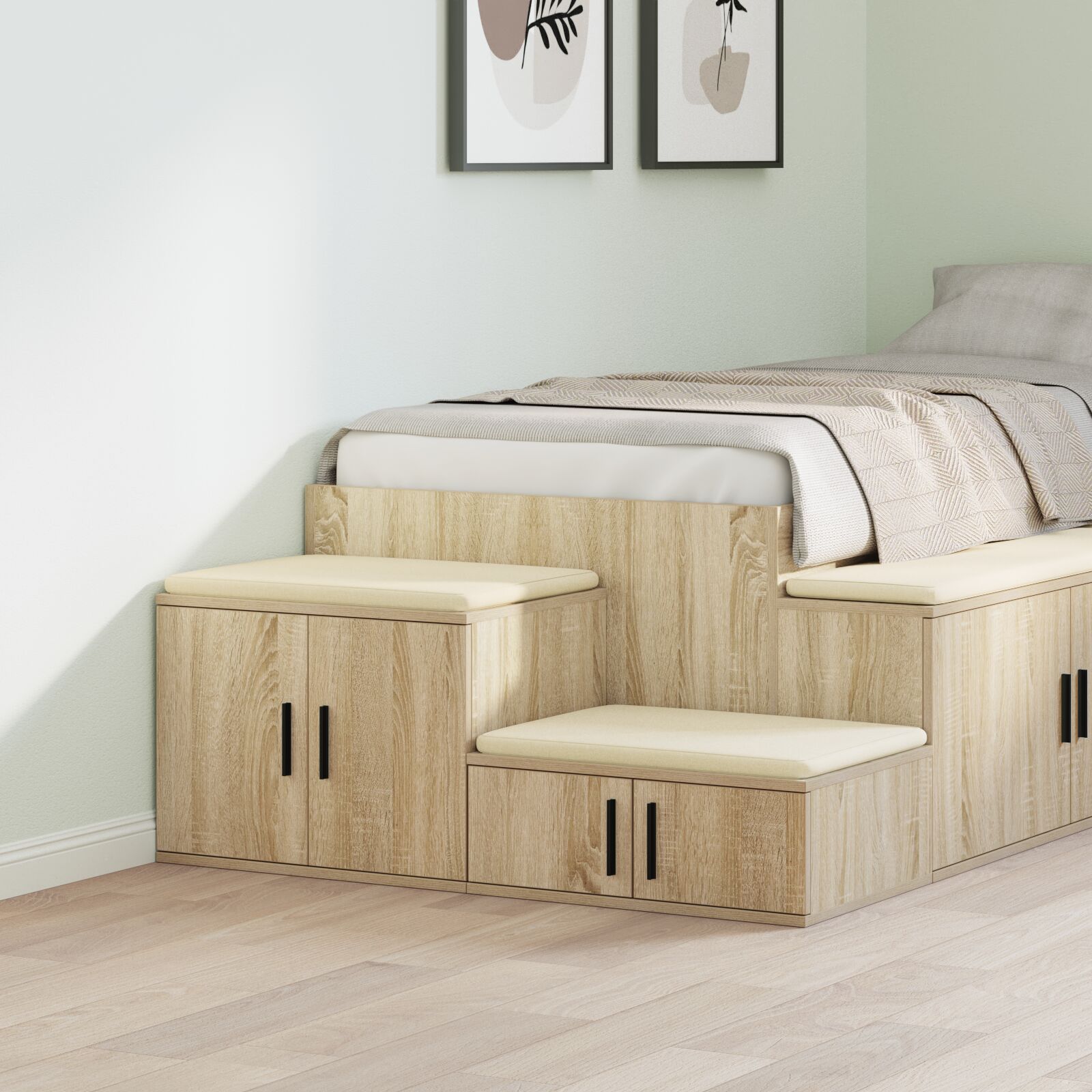 vidaXL Aufbewahrungsschrank Sonoma Eiche 108x41x40 cm Aus Holzwerkstoff